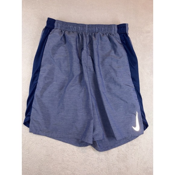 Nike Men's Large Swim Suit Dri-Fit Shorts Trunks w/Swoosh Fast Shipping! (Blue)‎ - Picture 1 of 3